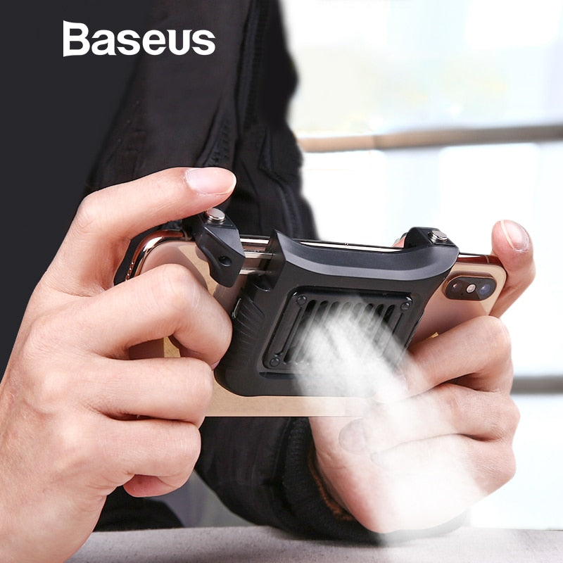 Baseus Gamepad Joystick Gaming Trigger Fire Button Handle For PUBG Andriod IOS Mobile Phone Game Shooter Controller & Cooler Fan